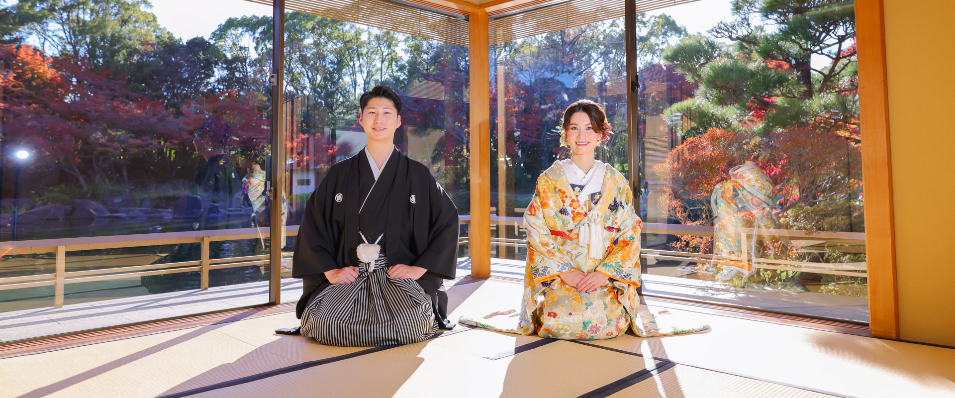 源心庵（平成庭園内）のフォトウェディング・前撮り