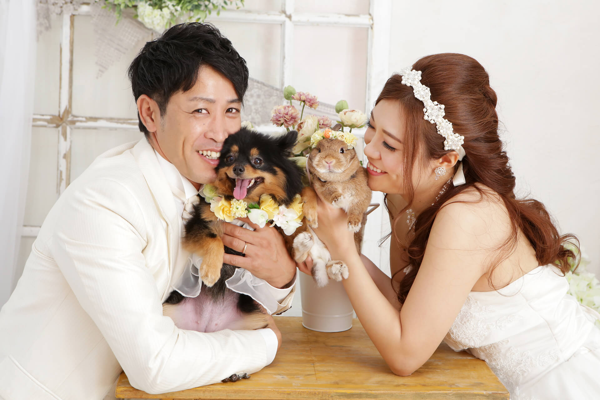 ペットと一緒プラン 結婚写真 クレールブライダルスタジオ フォトウェディング 前撮り 出張撮影 東京 大阪